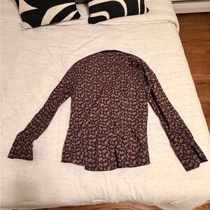 H&M Brown and Black Patterned Blouse